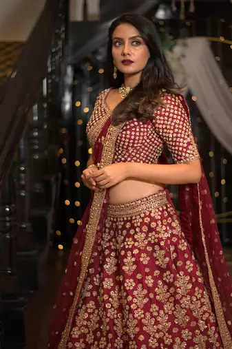 Wine Querishi Lehenga