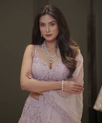Lilac Kahkashan Lehenga  3