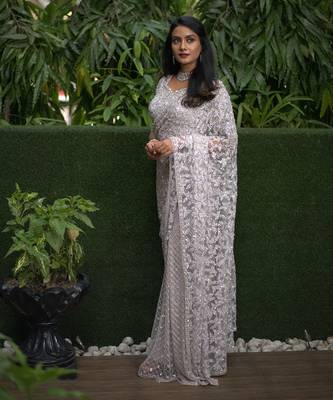 Grey Vougue Saree 2