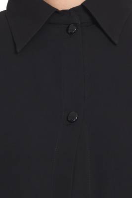 Baha-Front Open Abaya Dress With Box Pleats 4