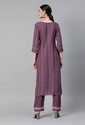 Chikankari Ruby Cotton Kurta Pant Set 2