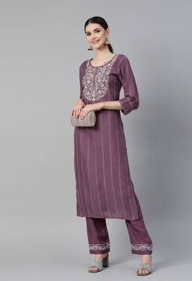 Chikankari Ruby Cotton Kurta Pant Set 5
