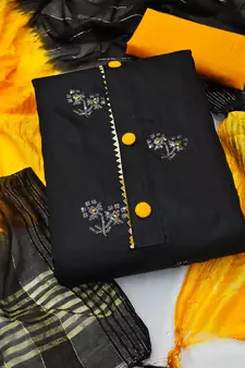 Black embroidered Art Silk salwar