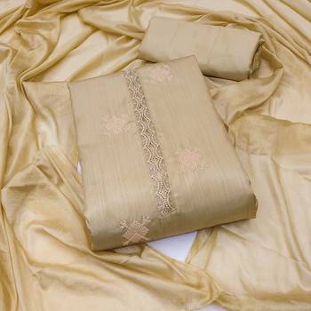 Beige embroidered Art Silk salwar 1