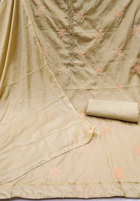 Beige embroidered Art Silk salwar 2