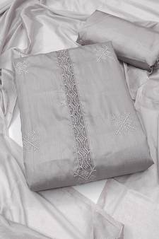 Grey embroidered Art Silk salwar