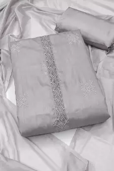 Grey embroidered Art Silk salwar