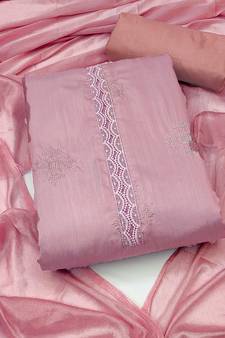 Pink embroidered Art Silk salwar