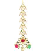 Runjhun Designer Ruby Trendy Kundan Maangtikka