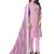 Pink stripes print cotton salwar