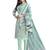 Green stripes print cotton salwar