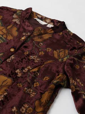 Brown printed velvet tunics 2