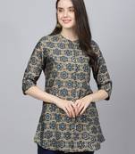 Brown printed modal tunics