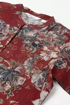 Maroon printed modal tunics