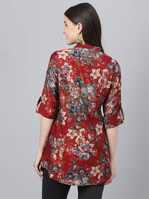 Maroon printed modal tunics 4