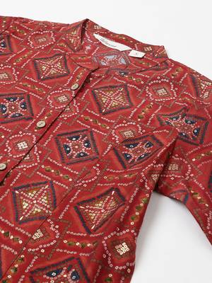 Red printed modal tunics 2