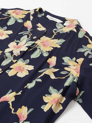 Navy-blue printed viscose rayon tunics 2