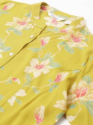 Yellow printed viscose rayon tunics 2
