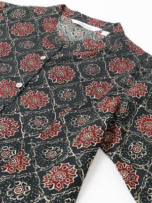 Black printed viscose rayon tunics 2