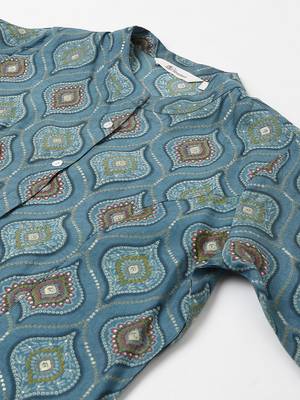 Teal printed modal tunics 2