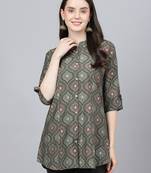 Grey printed modal tunics