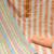 Peach stripes print cotton salwar