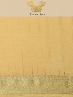 Brown woven crepe saree with blouse 5