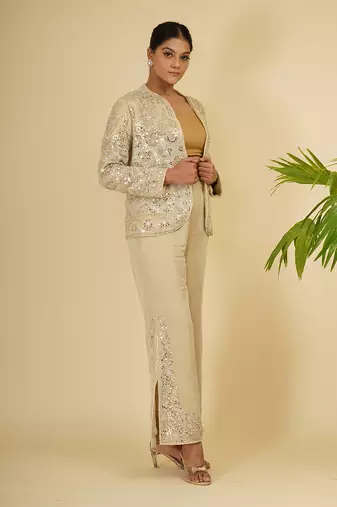 3 PIECE HAND EMBROIDERED CO-ORD SET
