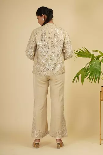 3 PIECE HAND EMBROIDERED CO-ORD SET