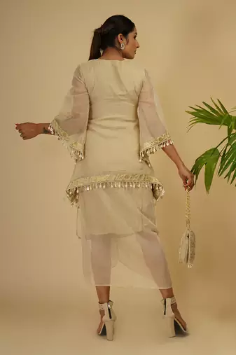 2 PIECE HAND EMBROIDERED BOHO LOOK KAFTAAN KURTA SET