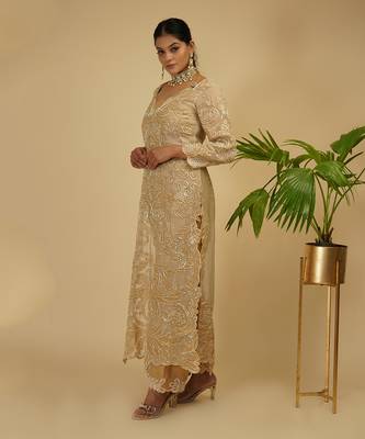 2 PIECE APLIC HAND EMBROIDERED KURTA SET 3