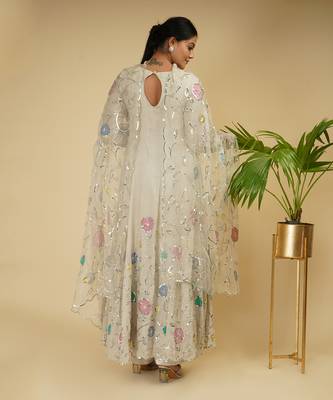 3 PIECE HAND EMBROIDERED ANARKALI SET 2