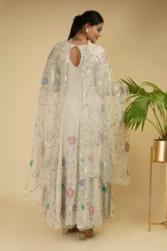 3 PIECE HAND EMBROIDERED ANARKALI SET
