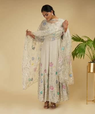 3 PIECE HAND EMBROIDERED ANARKALI SET 3