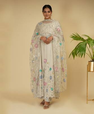 3 PIECE HAND EMBROIDERED ANARKALI SET 4