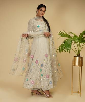 3 PIECE HAND EMBROIDERED ANARKALI SET 5