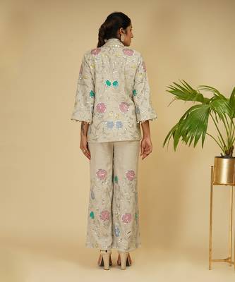 3 PIECE HAND EMBRROIDERED CO-ORD SET 4