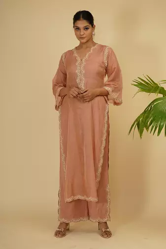 3 PIECE HAND EMBROIDERED KURTA SET