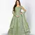 GREEN NET ANARKALI EMBROIDERED WORK LONG SALWAR SUIT DUPATTA