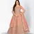 PEACH NET ANARKALI EMBROIDERED WORK LONG SALWAR SUIT DUPATTA