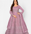 PURPLE NET ANARKALI EMBROIDERED WORK LONG SALWAR SUIT DUPATTA