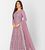 PURPLE NET ANARKALI EMBROIDERED WORK LONG SALWAR SUIT DUPATTA