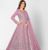 PURPLE NET ANARKALI EMBROIDERED WORK LONG SALWAR SUIT DUPATTA