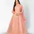 PEACH NET ANARKALI EMBROIDERED WORK LONG SALWAR SUIT DUPATTA