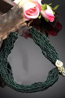 Green pearl necklaces