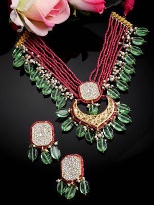 Pink pearl necklace-sets 2