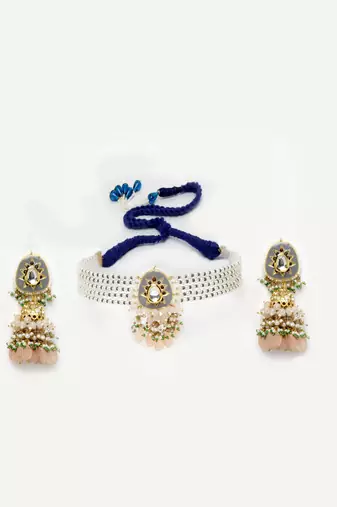 Grey pearl necklace-sets