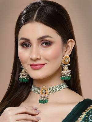 Orange pearl necklace-sets 1