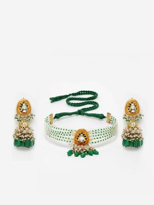 Orange pearl necklace-sets 3