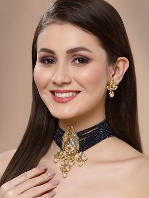 Blue pearl necklace-sets 1